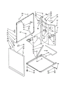 Washer Cabinet parts for Kenmore Washer Dryer Combo 110.92962100 (11092962100, 110 92962100) from AppliancePartsPros.com