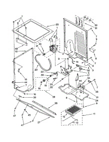 Dryer Cabinet And Motor parts for Kenmore Washer Dryer Combo 110.92962100 (11092962100, 110 92962100) from AppliancePartsPros.com