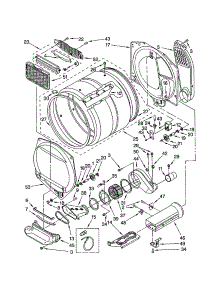 Dryer Bulkhead parts for Kenmore Washer Dryer Combo 110.92962100 (11092962100, 110 92962100) from AppliancePartsPros.com