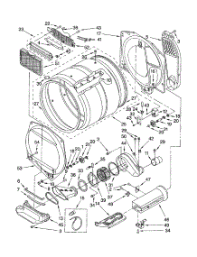 Dryer Bulkhead parts for Kenmore Washer Dryer Combo 110.92962101 (11092962101, 110 92962101) from AppliancePartsPros.com