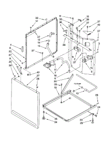 Washer Cabinet parts for Kenmore Washer Dryer Combo 110.92962101 (11092962101, 110 92962101) from AppliancePartsPros.com
