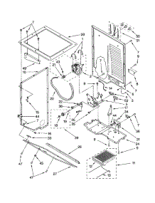 Dryer Cabinet And Motor parts for Kenmore Washer Dryer Combo 110.92962102 (11092962102, 110 92962102) from AppliancePartsPros.com