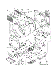 Dryer Bulkhead parts for Kenmore Washer Dryer Combo 110.92962102 (11092962102, 110 92962102) from AppliancePartsPros.com