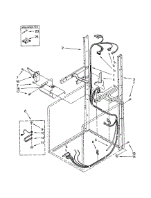 Dryer Support And Washer Harness parts for Kenmore Washer Dryer Combo 110.92964100 (11092964100, 110 92964100) from AppliancePartsPros.com