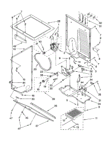 Dryer Cabinet And Motor parts for Kenmore Washer Dryer Combo 110.92964101 (11092964101, 110 92964101) from AppliancePartsPros.com