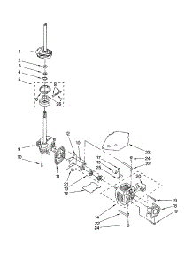 Brake / Clutch / Gearcase / Motor / Pump parts for Kenmore Washer Dryer Combo 110.92966101 (11092966101, 110 92966101) from AppliancePartsPros.com