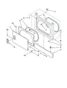 Dryer Front Panel And Door parts for Kenmore Washer Dryer Combo 110.92966101 (11092966101, 110 92966101) from AppliancePartsPros.com