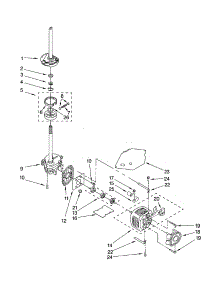 Brake / Clutch / Gearcase / Motor / Pump parts for Kenmore Washer Dryer Combo 110.92972101 (11092972101, 110 92972101) from AppliancePartsPros.com