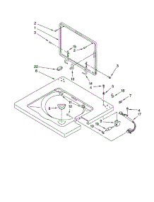 Washer Top Lid parts for Kenmore Washer Dryer Combo 110.92972101 (11092972101, 110 92972101) from AppliancePartsPros.com