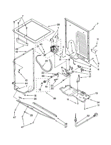 Dryer Cabinet And Motor parts for Kenmore Washer Dryer Combo 110.92972102 (11092972102, 110 92972102) from AppliancePartsPros.com