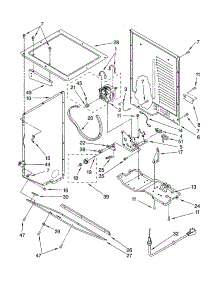 Dryer Cabinet And Motor parts for Kenmore Washer Dryer Combo 110.92974101 (11092974101, 110 92974101) from AppliancePartsPros.com
