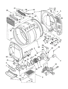 Dryer Bulkhead parts for Kenmore Washer Dryer Combo 110.92974101 (11092974101, 110 92974101) from AppliancePartsPros.com