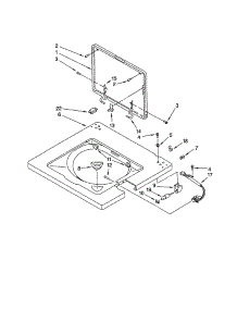 Washer Top And Lid parts for Kenmore Washer Dryer Combo 110.92976100 (11092976100, 110 92976100) from AppliancePartsPros.com