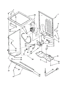 Dryer Cabinet And Motor parts for Kenmore Washer Dryer Combo 110.92976100 (11092976100, 110 92976100) from AppliancePartsPros.com
