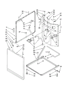 Washer Cabinet parts for Kenmore Washer Dryer Combo 110.92976101 (11092976101, 110 92976101) from AppliancePartsPros.com