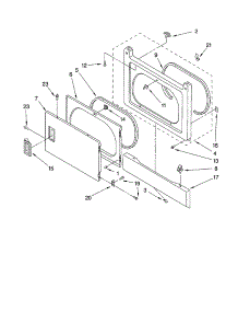 Dryer Front Panel And Door parts for Kenmore Washer Dryer Combo 110.92976101 (11092976101, 110 92976101) from AppliancePartsPros.com