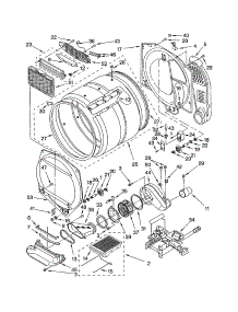 Dryer Bulkhead parts for Kenmore Washer Dryer Combo 110.92976102 (11092976102, 110 92976102) from AppliancePartsPros.com