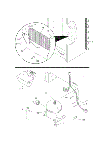 System parts for Kenmore Freezer 253.26462101 (25326462101, 253 26462101) from AppliancePartsPros.com