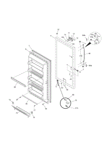 Door parts for Kenmore Freezer 253.26482101 (25326482101, 253 26482101) from AppliancePartsPros.com