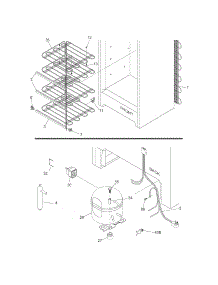 System parts for Kenmore Freezer 253.26722102 (25326722102, 253 26722102) from AppliancePartsPros.com