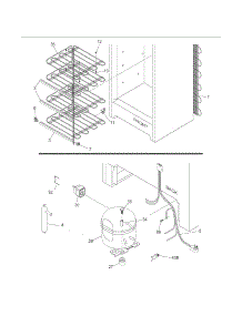 System parts for Kenmore Freezer 253.26722103 (25326722103, 253 26722103) from AppliancePartsPros.com