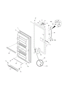 Door parts for Kenmore Freezer 253.26762100 (25326762100, 253 26762100) from AppliancePartsPros.com