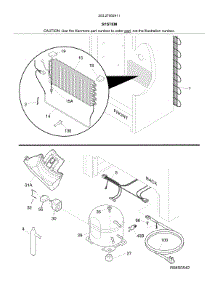 System parts for Kenmore Freestanding Freezer 253.27002411 (25327002411, 253 27002411) from AppliancePartsPros.com