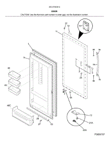 Door parts for Kenmore Upright Freezer 253.27003412 (25327003412, 253 27003412) from AppliancePartsPros.com