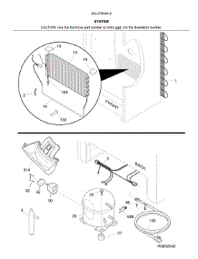 System parts for Kenmore Upright Freezer 253.27003412 (25327003412, 253 27003412) from AppliancePartsPros.com
