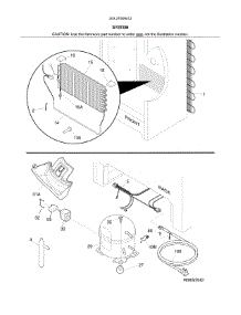 System parts for Kenmore Freestanding Freezer 253.27009412 (25327009412, 253 27009412) from AppliancePartsPros.com