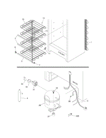 System parts for Kenmore Freezer 253.27422701 (25327422701, 253 27422701) from AppliancePartsPros.com