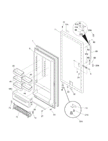 Door parts for Kenmore Freezer 253.28042800 (25328042800, 253 28042800) from AppliancePartsPros.com