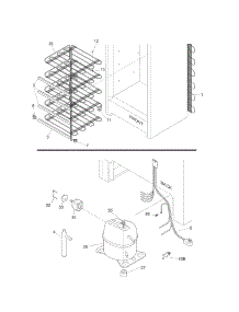System parts for Kenmore Freezer 253.28042804 (25328042804, 253 28042804) from AppliancePartsPros.com