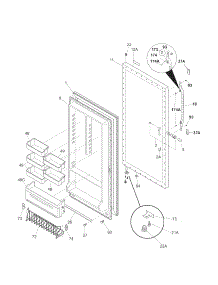 Door parts for Kenmore Freezer 253.28042805 (25328042805, 253 28042805) from AppliancePartsPros.com