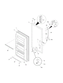 Door parts for Kenmore Freezer 253.28052803 (25328052803, 253 28052803) from AppliancePartsPros.com