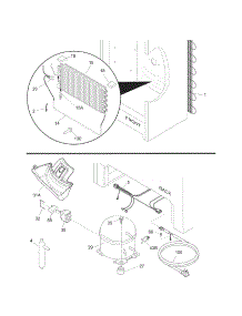System parts for Kenmore Freezer 253.28062801 (25328062801, 253 28062801) from AppliancePartsPros.com