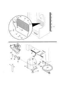 System parts for Kenmore Freestanding Freezer 253.28093805 (25328093805, 253 28093805) from AppliancePartsPros.com