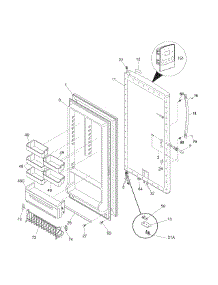 Door parts for Kenmore Freezer 253.28099800 (25328099800, 253 28099800) from AppliancePartsPros.com