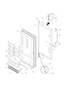 Door parts for Kenmore Freezer 253.28099803 (25328099803, 253 28099803) from AppliancePartsPros.com