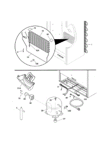 System parts for Kenmore Freezer 253.28099805 (25328099805, 253 28099805) from AppliancePartsPros.com