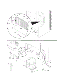 System parts for Kenmore Freezer 253.28262801 (25328262801, 253 28262801) from AppliancePartsPros.com