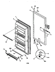 Door parts for Kenmore Freezer 253.28421890 (25328421890, 253 28421890) from AppliancePartsPros.com