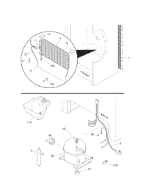 System parts for Kenmore Freezer 253.28432801 (25328432801, 253 28432801) from AppliancePartsPros.com