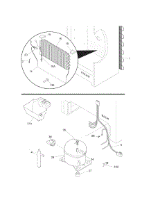 System parts for Kenmore Freezer 253.28432802 (25328432802, 253 28432802) from AppliancePartsPros.com