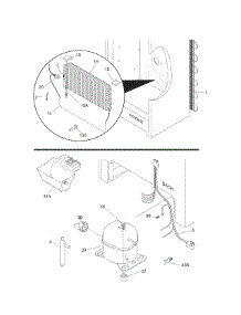 System parts for Kenmore Freezer 253.28442800 (25328442800, 253 28442800) from AppliancePartsPros.com