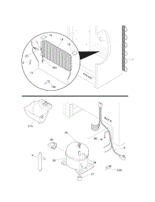 System parts for Kenmore Freezer 253.28452803 (25328452803, 253 28452803) from AppliancePartsPros.com