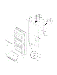 Door parts for Kenmore Freezer 253.28452803 (25328452803, 253 28452803) from AppliancePartsPros.com