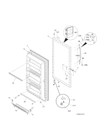 Door parts for Kenmore Freezer 253.28452804 (25328452804, 253 28452804) from AppliancePartsPros.com