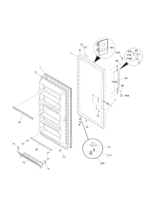 Door parts for Kenmore Freezer 253.28452807 (25328452807, 253 28452807) from AppliancePartsPros.com