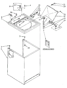 Top And Cabinet parts for Kenmore Washer 110.82427310 (11082427310, 110 82427310) from AppliancePartsPros.com